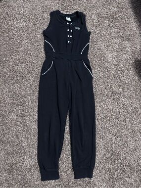 Nike - Black Sleeveless Jumpsuit with White Piping
